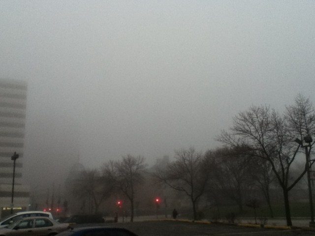 Downtown Milwaukee fog