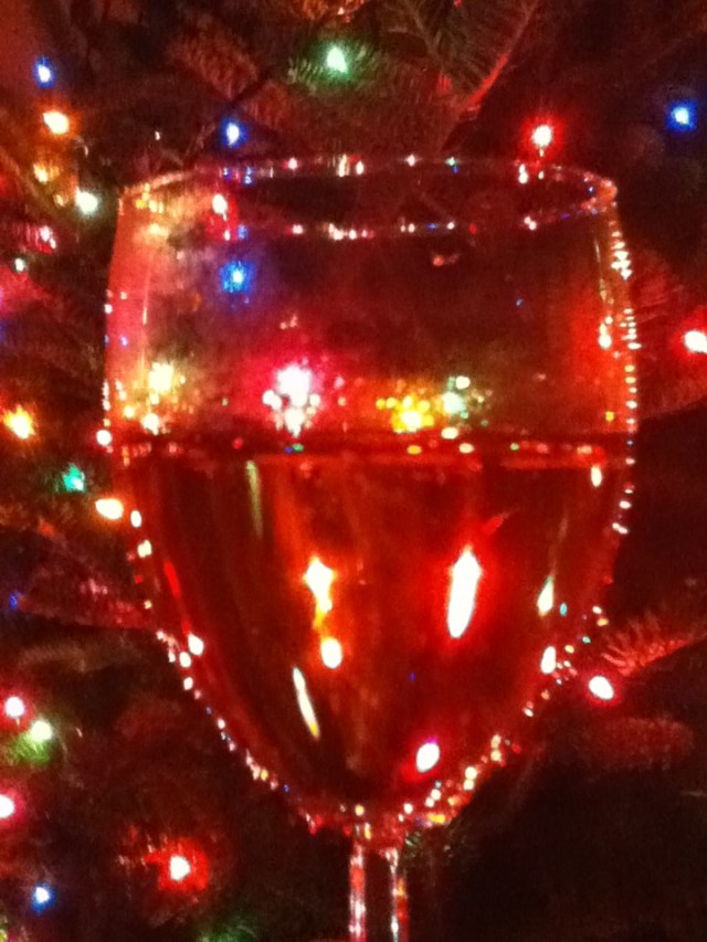 Champagne and Christmas Lights