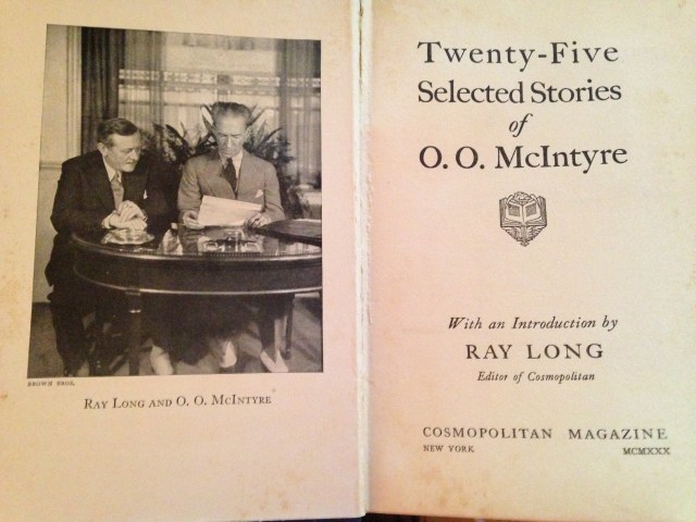 O.O. McIntyre Cosmopolitan collection