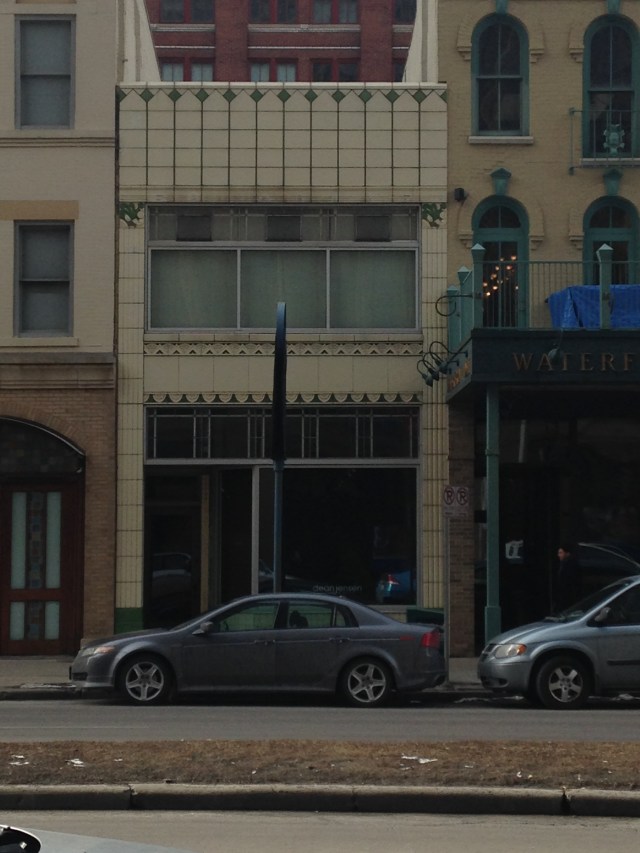 Art Deco facade on Water Street