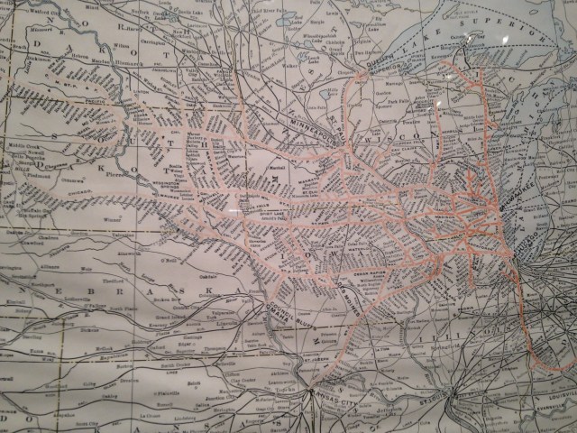 Milwaukee Road route: Wisconsin, Iowa, Minnesota, North and South Dakota