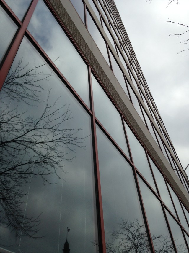Milwaukee's City Hall reflected