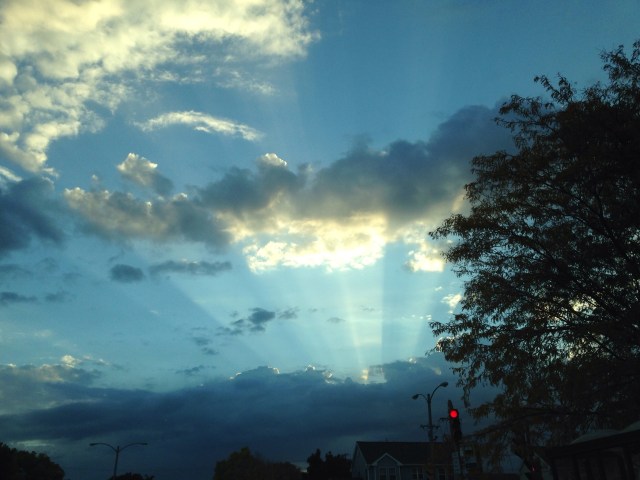 Rays at sunrise