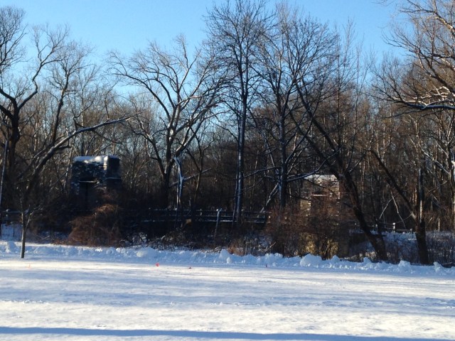 Menomonee River, early morning January, footbridge