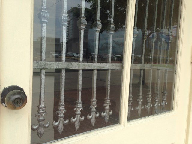 Security bars at Mulates in New Orleans