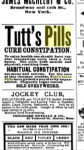 Tutt's Pills Cure Constipation ad