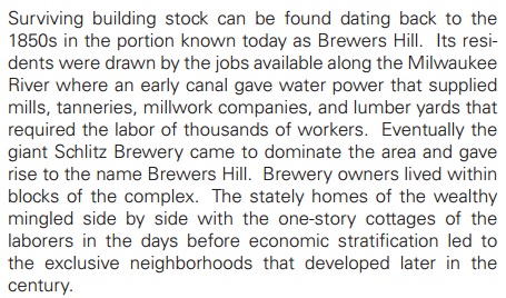 Taken from the City of Milwaukee's Northeast Side Comprehensive Plan, July 21, 2009 (page 30)