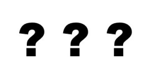Three question marks