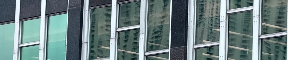 Abstract cropped section of Milwaukee Central Library, 8th Street