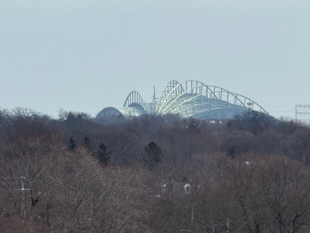 American Family Field, foof closed, view from the west